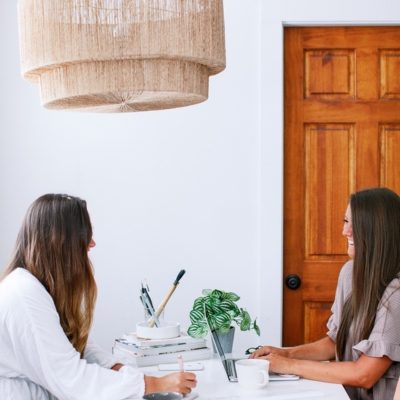 Female entrepreneurs working together